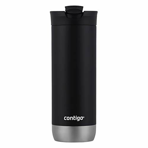 Black Contigo travel mug with silver base