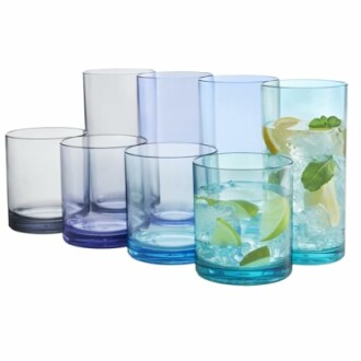 US Acrylic Classic Plastic Reusable Drinking Glasses